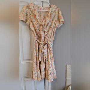 Floral Dress with Ruffle Details